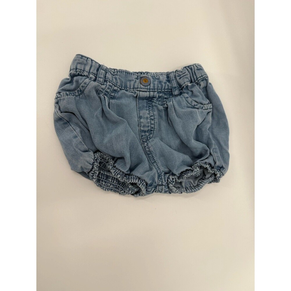 MAYORAL Denim Baby Diaper Cover Shorts Bummies Infant Size 9 Months Bloomers